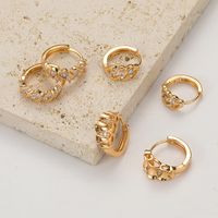 Fashion 18k Gold Circle Copper Hoop Earrings main image 4