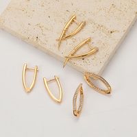 Fashion 18k Gold Circle Copper Hoop Earrings sku image 2