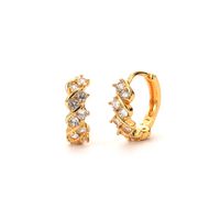 Fashion 18k Gold Circle Copper Hoop Earrings sku image 3