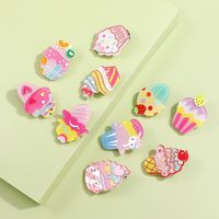 Kid's Cute Ice Cream Cake Acrylic Hair Accessories Printing And Dyeing No Inlaid Hair Clip 1 Set main image 2