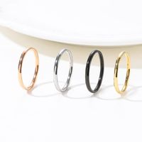 Titanium Steel 16K Gold Plated White Gold Plated Gold Plated Simple Style Polishing Round No Inlaid main image 1