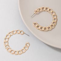 Nihaojewelry Wholesale Jewelry Boho Bumpy C-shaped Alloy Earrings sku image 1