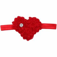 Fashion Cute Solid Color Rose Heart-shaped Baby Hair Band Hair Accessories main image 3
