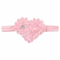 Fashion Cute Solid Color Rose Heart-shaped Baby Hair Band Hair Accessories main image 4