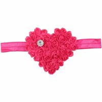 Fashion Cute Solid Color Rose Heart-shaped Baby Hair Band Hair Accessories main image 5