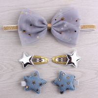 Five-pointed Star Shaped Cute Bow Children's Hair Accessories 5-piece Set sku image 3