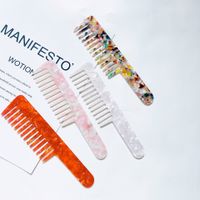 Fashion New Retro Cellulose Acetate Comb Marble Pattern Hair Accessories main image 3