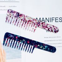 Fashion New Retro Cellulose Acetate Comb Marble Pattern Hair Accessories main image 5