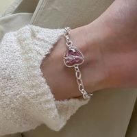 Fashion New Style Pink Heart Shape Crystal Bracelet main image 6