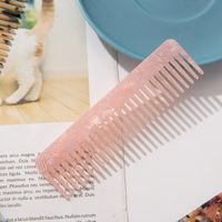 Fashion Simple Marble Texture Solid Color Acetate Large Comb Anti-static main image 6