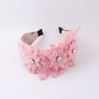New Fashion Style Bead Flower Fabric Headband Women's Headwear main image 2