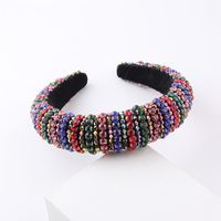 Neue Barock Stil Schwamm Intarsien Farbe Strass Stirnband main image 6