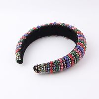 New Baroque Style Sponge Inlaid Color Rhinestone Headband main image 4