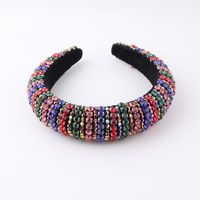 Neue Barock Stil Schwamm Intarsien Farbe Strass Stirnband sku image 1