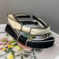 Korean Style Long Bow Thin Headdress Hit Color Headband With Teeth Buckle main image 6