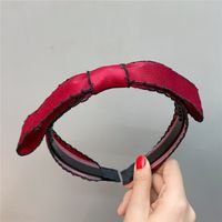 Korean Style Long Bow Thin Headdress Hit Color Headband With Teeth Buckle sku image 3