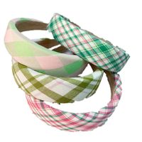 Japanese Style Sponge Plaid Headband Summer Hair Accessories main image 4