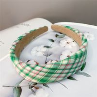 Japanese Style Sponge Plaid Headband Summer Hair Accessories sku image 3