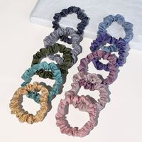 Simple Style Satin Silk Solid Color Hair Rope Headwear main image 6