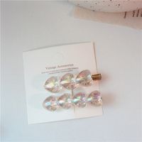 Barrettes Acrylic Transparent Chain Simple Hair Clip Set sku image 1