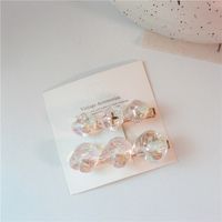 Barrettes Acrylic Transparent Chain Simple Hair Clip Set sku image 4