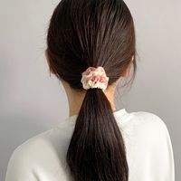 Simple Style Satin Solid Color Not Tight Hair Small Hair Rope Rubber Band Headdress main image 3