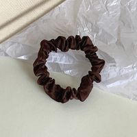 Simple Style Satin Solid Color Not Tight Hair Small Hair Rope Rubber Band Headdress sku image 3