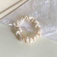 Simple Style Satin Solid Color Not Tight Hair Small Hair Rope Rubber Band Headdress sku image 7