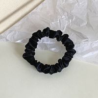 Simple Style Satin Solid Color Not Tight Hair Small Hair Rope Rubber Band Headdress sku image 8