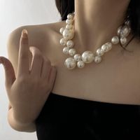 Retro Geometric Imitation Pearl Women's Necklace main image 5