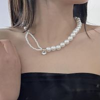 Fashion Refined Large And Small Pearls Stitching Handmade Beaded Necklace main image 4
