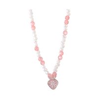 Mode Sommer Süße Obst Perle Halskette Erdbeere Anhänger Ohrringe Frauen main image 2