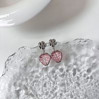 Moda Verano Dulce Fruta Perla Collar Fresa Colgante Pendientes Mujer sku image 1