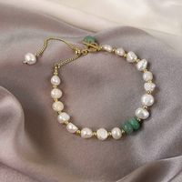 Mode Barock Süßwasser Perle Gold Überzogene Ot Schnalle Armband sku image 1