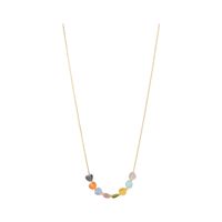 Mode Farbige Herz Geformt Multicolor Perlen Anhänger Legierung Halskette Weibliche main image 2