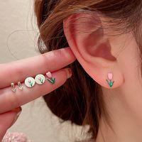 Fashion Cute Small Mini Tulip Shaped 6-piece Set Ear Studs main image 4