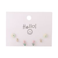 Fashion Cute Small Mini Tulip Shaped 6-piece Set Ear Studs main image 2
