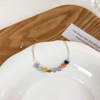 Mode Farbige Herz Geformt Multicolor Perlen Anhänger Legierung Halskette Weibliche sku image 1