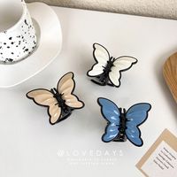 Fashion Black Line Edge Butterfly Shaped Grip Hair Clip Hair Accessories main image 1