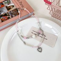 Mode Frühjahr Und Sommer Süße Rosa Twin Bunte Perlen Legierung Halskette sku image 51