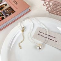 Mode Frühjahr Und Sommer Süße Rosa Twin Bunte Perlen Legierung Halskette sku image 7