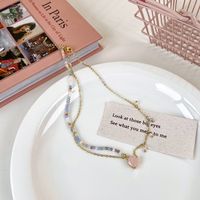 Mode Frühjahr Und Sommer Süße Rosa Twin Bunte Perlen Legierung Halskette sku image 19