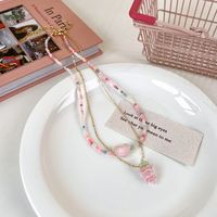 Mode Frühjahr Und Sommer Süße Rosa Twin Bunte Perlen Legierung Halskette sku image 30
