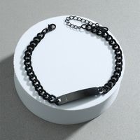 Simple Elegant Glossy Stainless Steel Chain Bracelet Boys Ornament main image 2