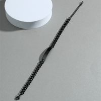 Simple Elegant Glossy Stainless Steel Chain Bracelet Boys Ornament main image 3