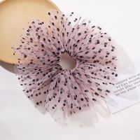 Fashion Oversized Lace Large Hair Ring Mesh Star Print Hair Accessories Women main image 3