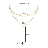 Fashion Sweet Double-layer Pearl Pendant Clavicle Chain Copper Necklace main image 5