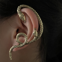 Women's Gothic Exaggerated Novelty Snake Alloy No Inlaid Earrings Plating Clip&cuff Earrings main image 1