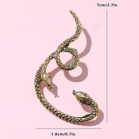 Women's Gothic Exaggerated Novelty Snake Alloy No Inlaid Earrings Plating Clip&cuff Earrings main image 4