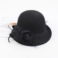 Fashion Sheep Hat Stereo Bow Feather Hat Nhxo150398 sku image 4
